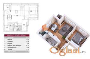 Prodaje se odlican jednoiposoban stan! Novogradnja-PDV!